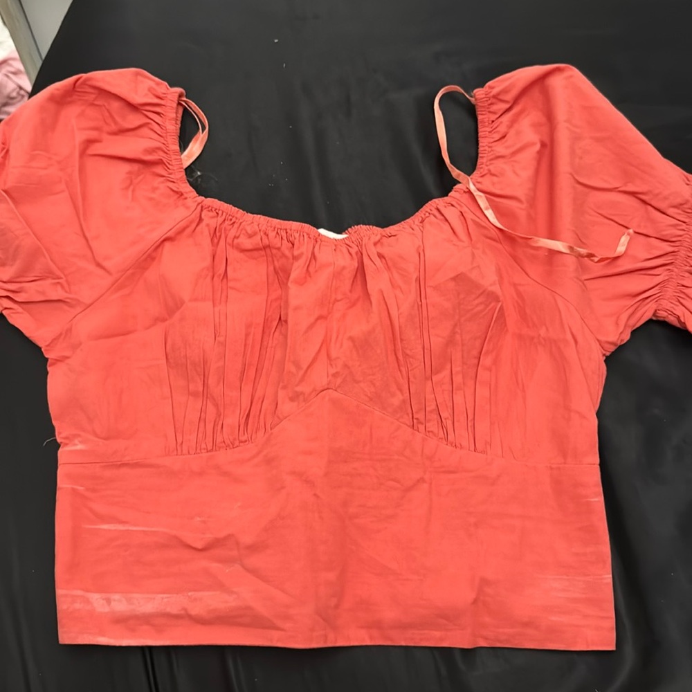 orange crop top